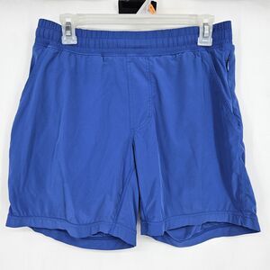 Rhone Shorts Mens Small Mako Athletic Workout Performance‎ Gym Blue FLAWS